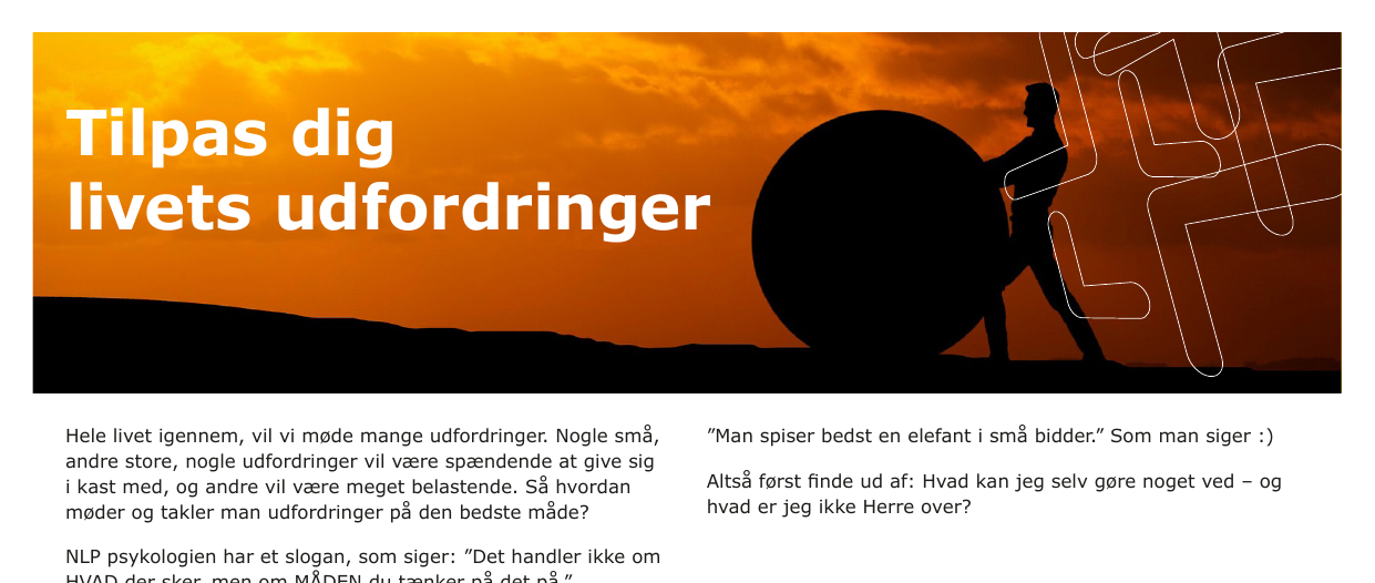 Tilpas dig livets udfordringer