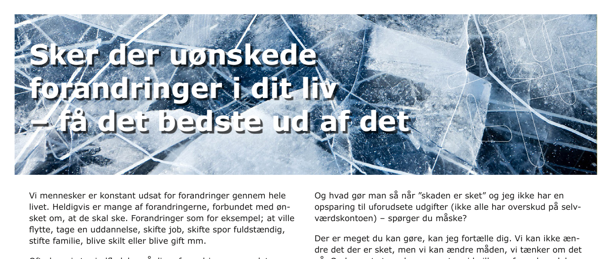 Sker der uønskede forandringer i dit liv? – få det bedste ud af det