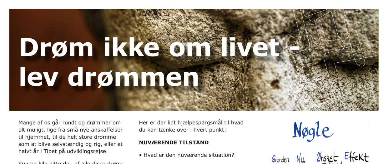 Drøm ikke om livet – lev drømmen