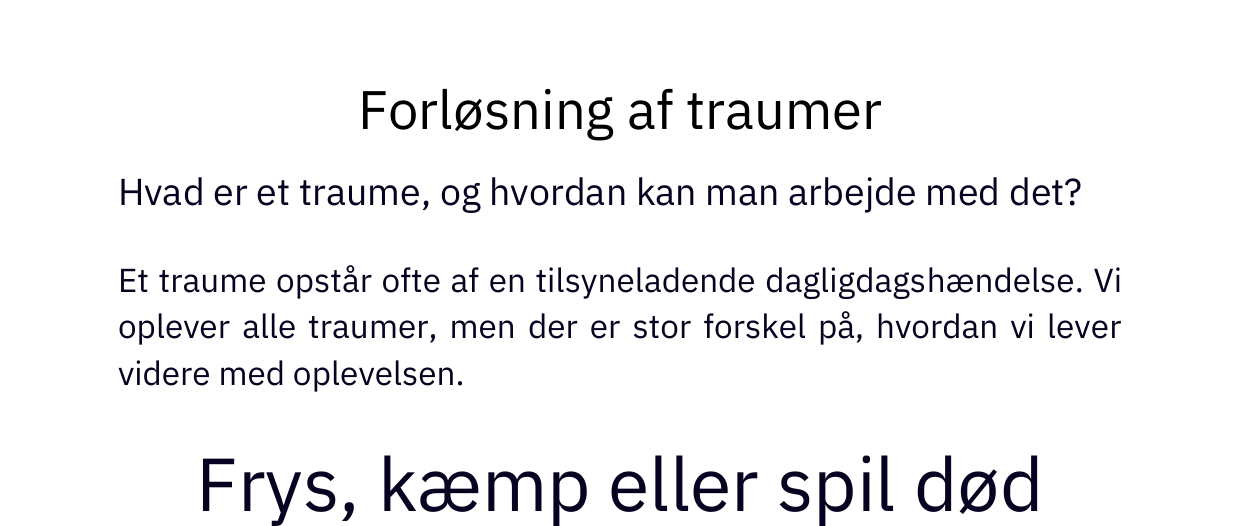 Forløsning af traumer