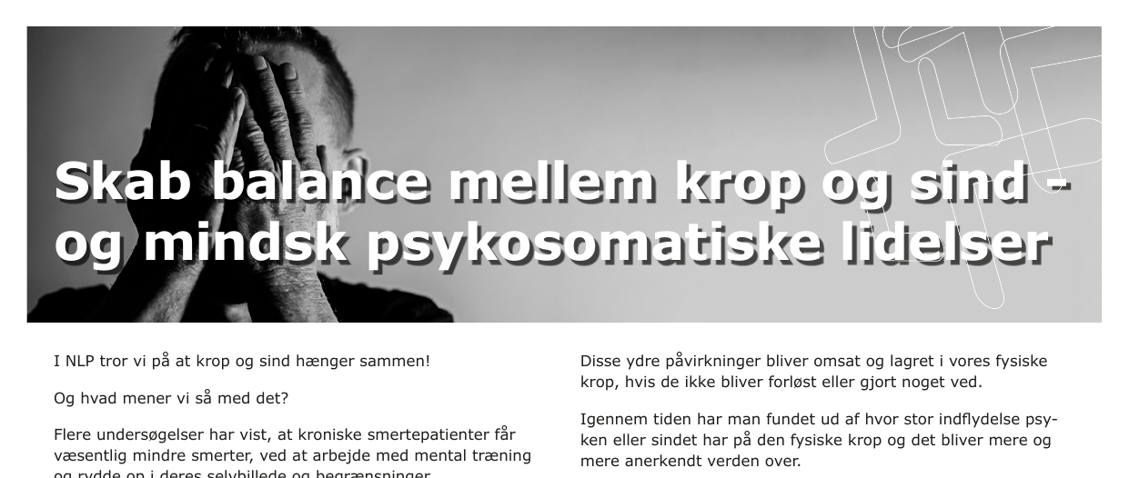 Skab balance mellem krop og sind – og mindsk psykosomatiske lidelser