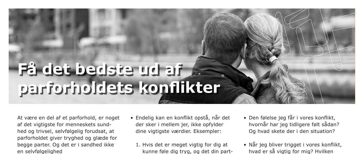Få det bedste ud af parforholdets konflikter